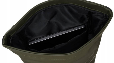 Großer grüner Rolltop-Rucksack mit Laptopfach – Peterson