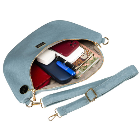 Blaue Damen Hüfttasche Crossbody aus Öko-Leder – Peterson