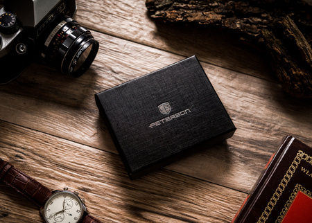 Herren Geldbörse aus Leder mit Verschluss – Peterson