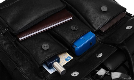 Elegante Laptoptasche aus Echtleder mit mehreren Fächern