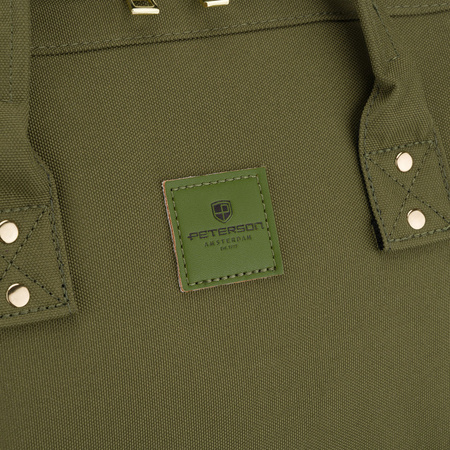 Grüner Damen-Rucksack aus Polyester mit Laptopfach, verstellbaren Schultergurten – Peterson