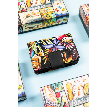 Große, vertikale Damen Geldbörse aus echtem Leder – Rovicky