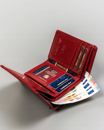 Klassische, kleine Damen Geldbörse aus Echtleder – Peterson