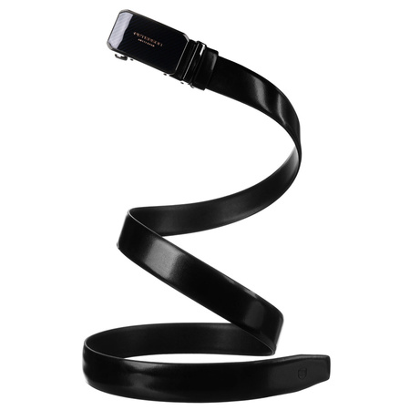 Herren-Gürtel aus Leder in Schwarz mit einer automatischen Schnalle - Peterson