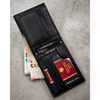 Klassische, schwarze Herren Geldbörse aus Leder – Peterson