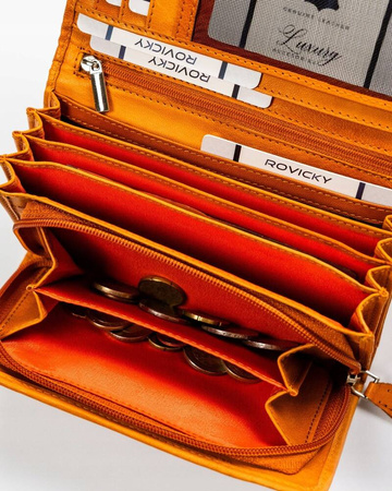 Große Damen Geldbörse aus Echtleder – Rovicky