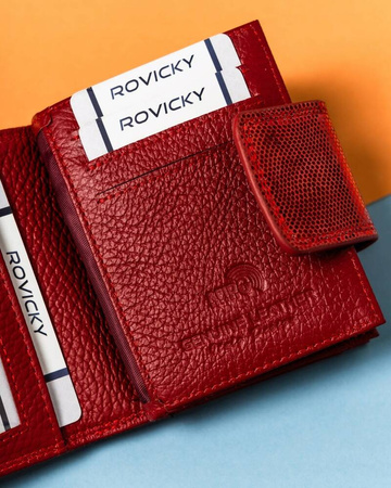 Stilvolle Damen Geldbörse aus Leder mit Druckknopf und Bügelverschluss – Lorenti