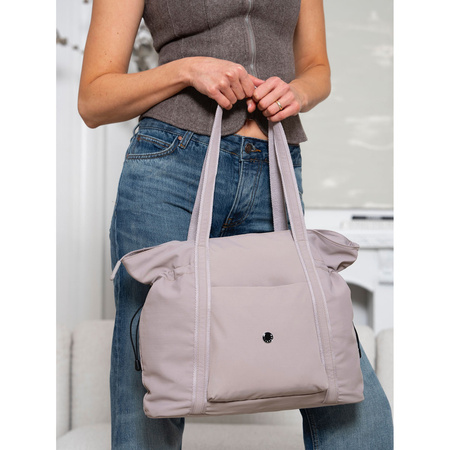 Große Damen Tasche aus Polyester in Lila mit Reißverschluss – Peterson