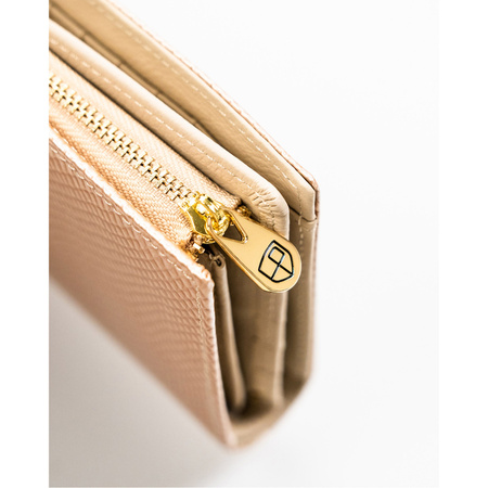 Goldene Damen Geldbörse mit Magnetverschluss und Fächern – Peterson