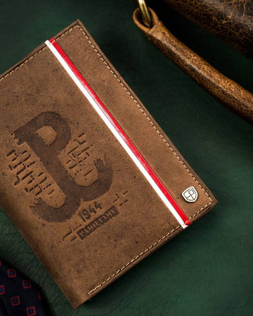 Große Herren Geldbörse aus Leder mit patriotischem Motiv – Peterson