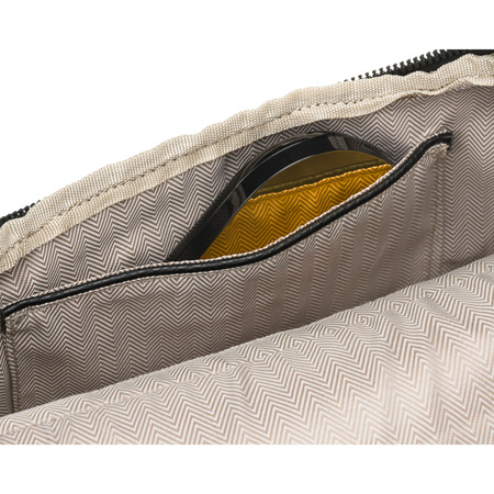 Schwarze Damen-Gürteltasche aus Öko-Leder mit Rücktasche – Peterson