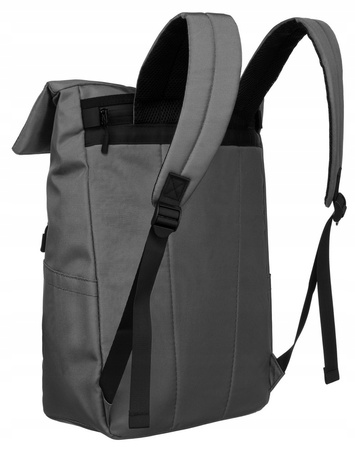 Grauer Sport-Rucksack mit Außentasche – Peterson