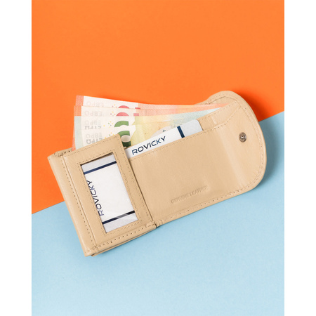 Damen Geldbörse für Münzen und Scheine aus Echtleder – Rovicky
