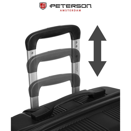 Peterson Koffer-Set aus ABS-Kunststoff in Schwarz