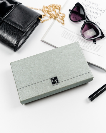 Lackierte Damen Geldbörse aus Leder mit großem Scheinfach – Cavaldi