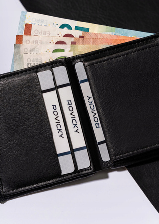 Kleine herren geldbörse aus Öko-Leder mit Druckverschluss – 4U Cavaldi