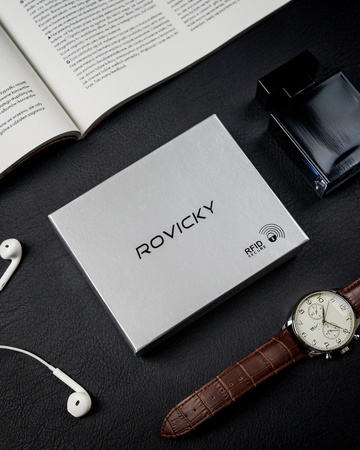 Stilvolle Herren Banknotentasche aus Echtleder – Rovicky