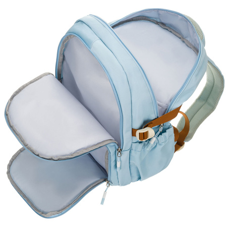 Peterson Schulrucksack aus Polyester in Hellblau mit verstellbaren Trägern