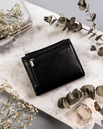 Damen Geldbörse aus Leder mit dekorativem Verschluss – Rovicky