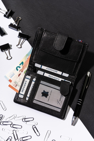 Herren Geldbörse aus Leder mit Druckknopf – Always Wild