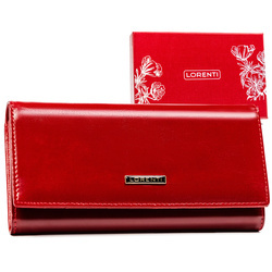 Elegante Damen Geldbörse aus Leder mit Druckknopf – Lorenti