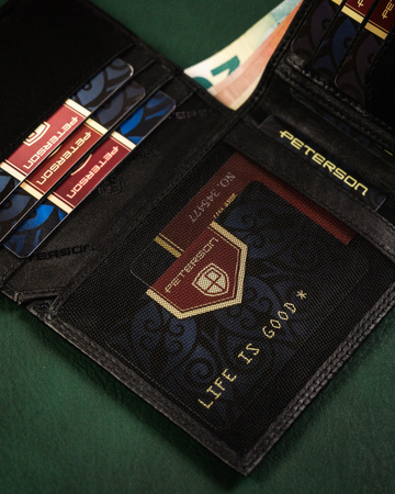 Faltbare Herren Geldbörse aus Echtleder – Peterson