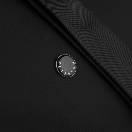 Schwarze Damen-Umhängetasche aus Polyester, ein Hauptfach mit Außenfach - Peterson