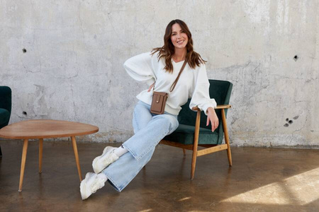 Mini Damen Umhängetasche-Portemonnaie aus Öko-Leder – Peterson