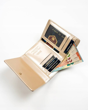 Damen Geldbörse aus Öko-Leder mit Druckknopf und Reißverschluss – Peterson