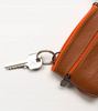 Schlüsseletui-Portemonnaie aus Echtleder