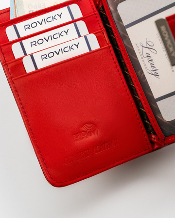 Damen Geldbörse mit geprägtem Monogramm – Rovicky