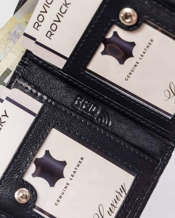 Kompakte Damen Geldbörse aus Leder – Rovicky