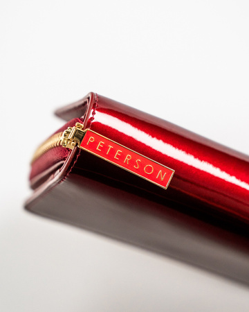 Rote Damen Geldbörse aus Leder mit RFID – als Geschenk – Peterson