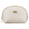 Beige Kosmetiktasche aus Öko-Leder, ein Fach, mit Reißverschluss – Rovicky