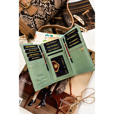 Damen Geldbörse für Karten und Münzen mit modischem Muster – Peterson