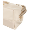 Beige Damen Clutch aus Öko-Leder mit Kettenträger – Rovicky