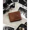 Herren-Geldbörse aus Leder in Braun ohne äußeren Verschluss – Rovicky