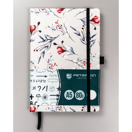 Punktiertes Notizbuch mit Gummiband im Format A5 – Peterson