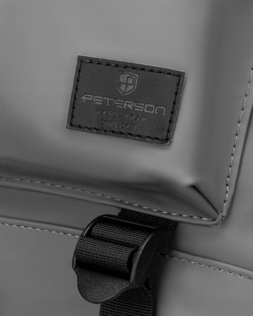 Großer City-Rucksack in Grau aus Polyester – Peterson