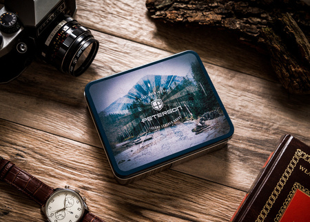 Herren Geldbörse Hochformat, Schwarz, Echtleder – Peterson