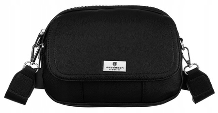 Damen-Umhängetasche aus Öko-Leder mit Klappe - Peterson