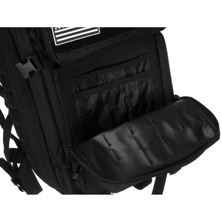 Großer, taktischer Militärrucksack aus Nylon in Schwarz – Peterson