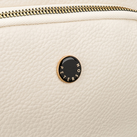 Hellbeige Damen-aus Kunstleder mit Reißverschluss – Peterson