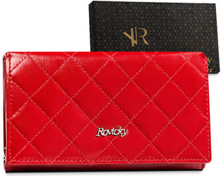 Elegante Damen Geldbörse aus gestepptem Echtleder – Rovicky