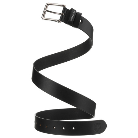 Herren-Gürtel aus Naturleder in Schwarz mit traditioneller Schnalle - Peterson