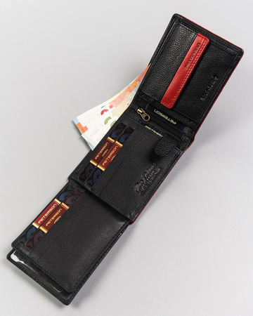 Herren Geldbörse aus Leder mit Durchbruchmuster – Peterson