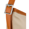 Beige Damen-Handtasche aus Polyester und Öko-Leder mit einer Außentasche – Peterson