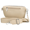 Beige Damen-Gürteltasche aus Öko-Leder, verziert mit Nieten – Peterson
