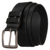 Klassischer, schwarzer Herren-Gürtel aus Leder mit traditioneller Schnalle - Peterson