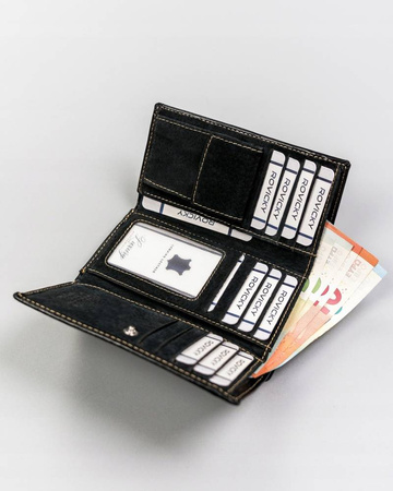 Klassische Damen Geldbörse aus Echtleder mit Bügel- und Druckverschluss – Pierre Cardin